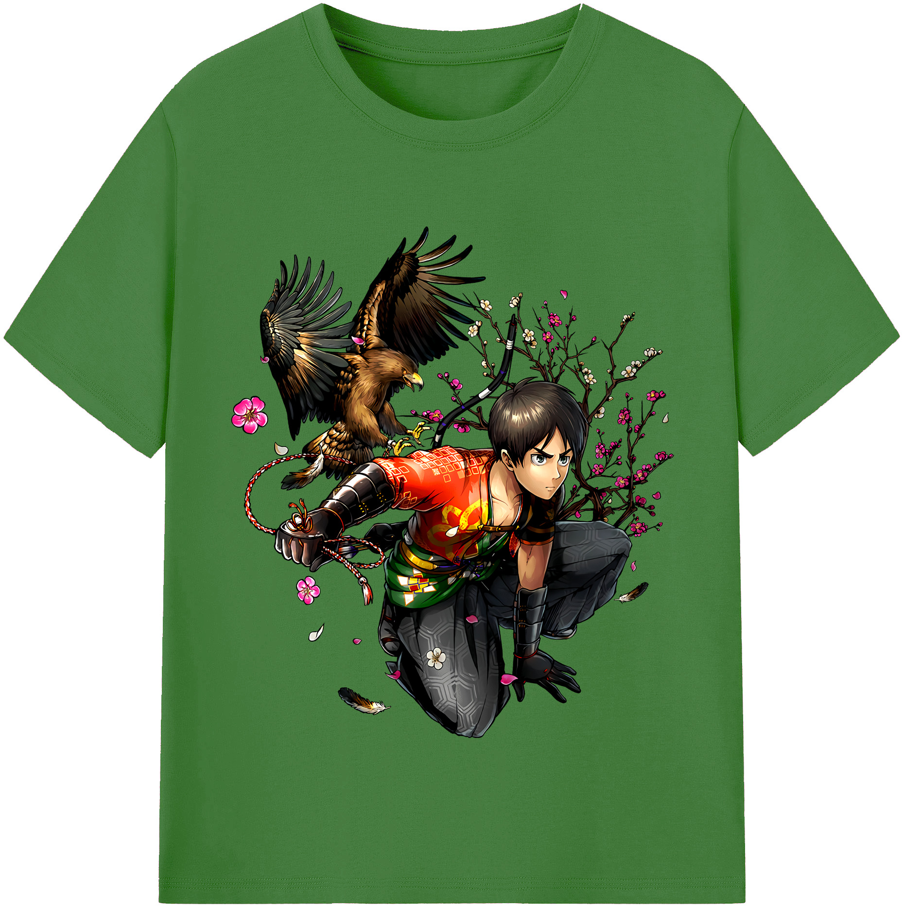 （画像用） 進撃の巨人 エレン･イェーガー Attack on Titan Eren Jäger レディースカジュアルプリントTシャツ（綿100％）